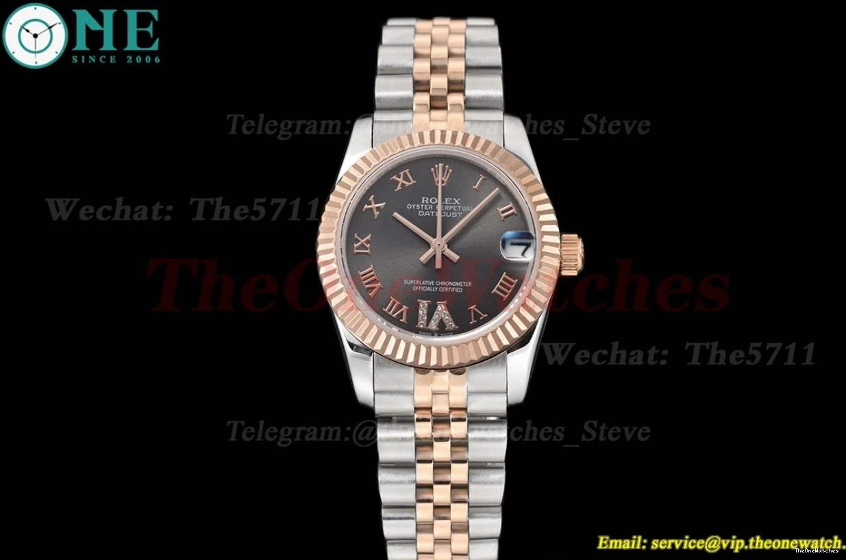 28mm SS RG Datejust MY8215 GDF Rmn Grey 0511